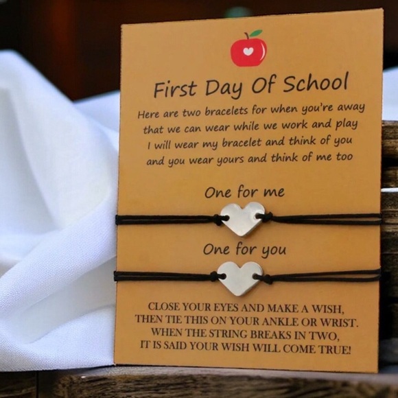 Back to School Wish Bracelet - Perfect 1st Day Gift! Brand New! - Picture 6 of 6